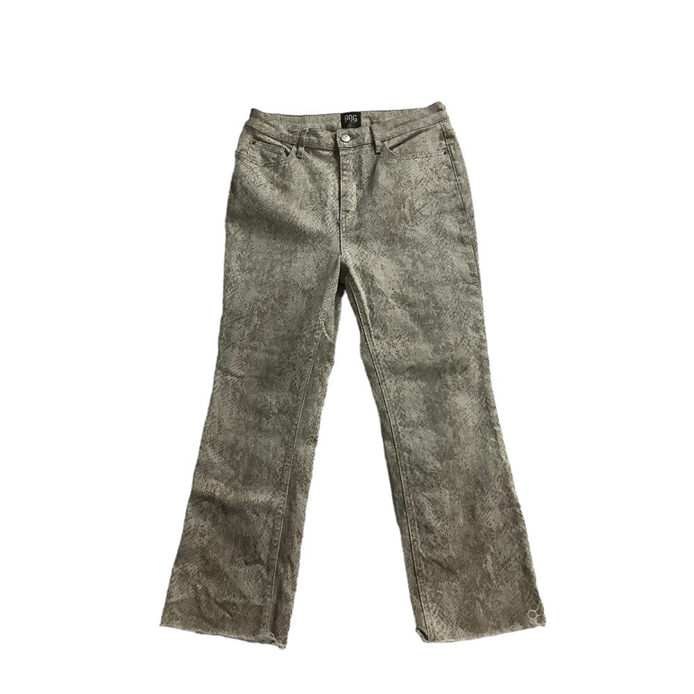 BDG Jeans Sz 28 Kick-flare High-rise Cropped Snakeskin Print Distressed Hem